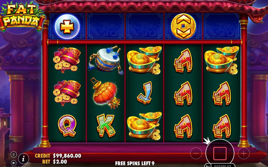 Free Spins-vy med Sticky Wild-symboler kvar på rutnätet